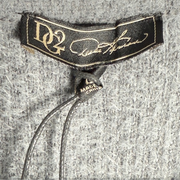 DG2 by Diane Gilman Charcoal Cat Motif Sweater Size L - Picture 8 of 9